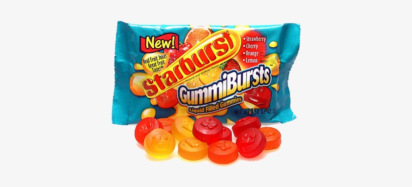 Bag For Fresh Candy Starburst Gummibursts Gummies Liquid Filled Assorted Free Transparent Png Download Pngkey