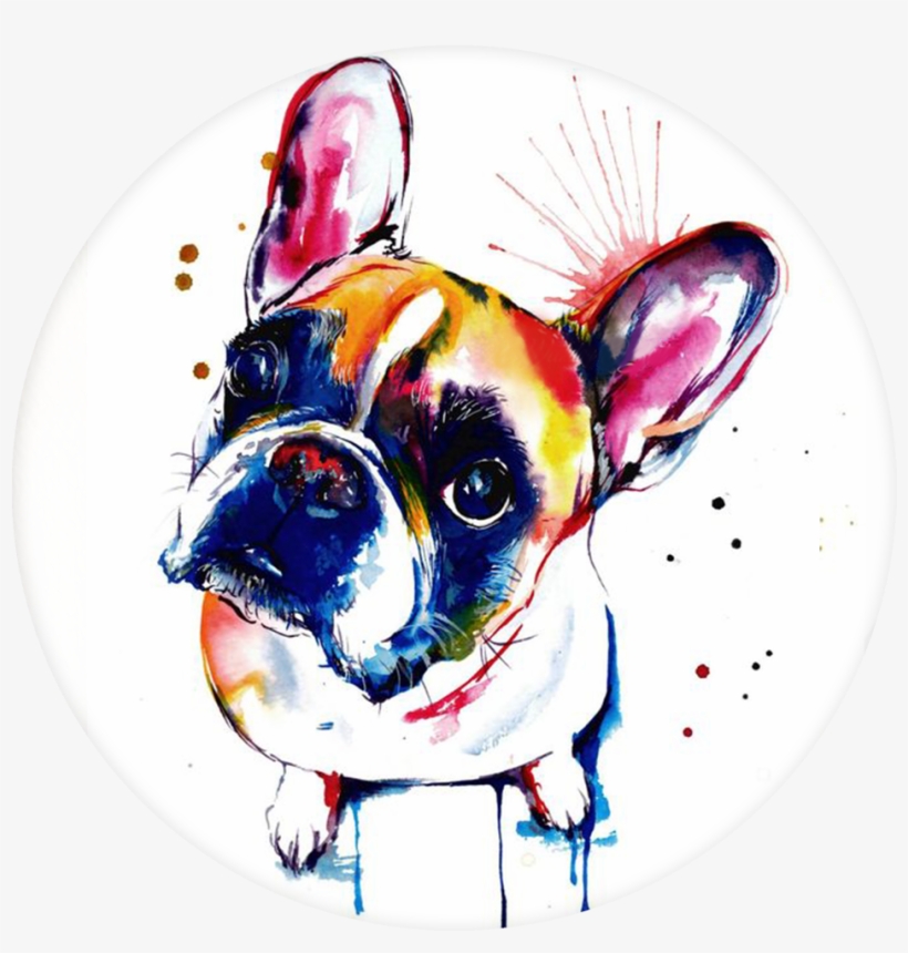 Dogs Pop Grip Peinture De Bouledogue Francais Free Transparent Png Download Pngkey