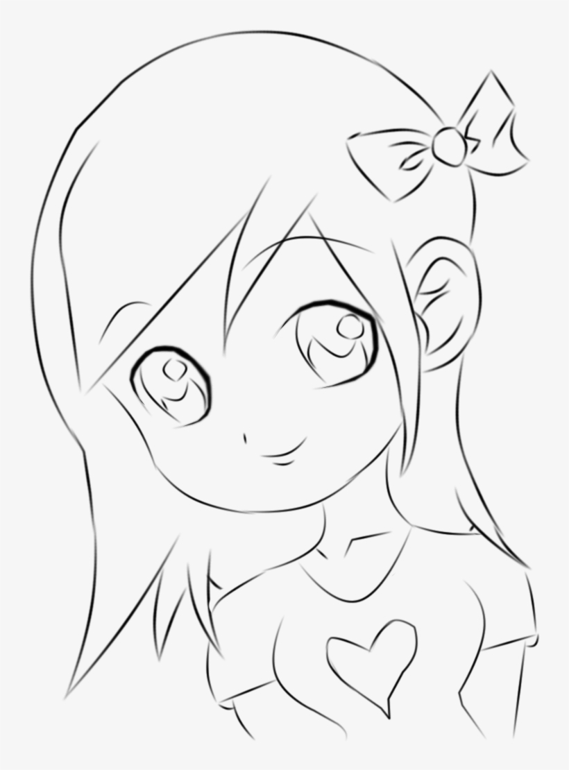 Anime Clipart Easy - Cute Chibi Girl Easy To Draw - Free ...