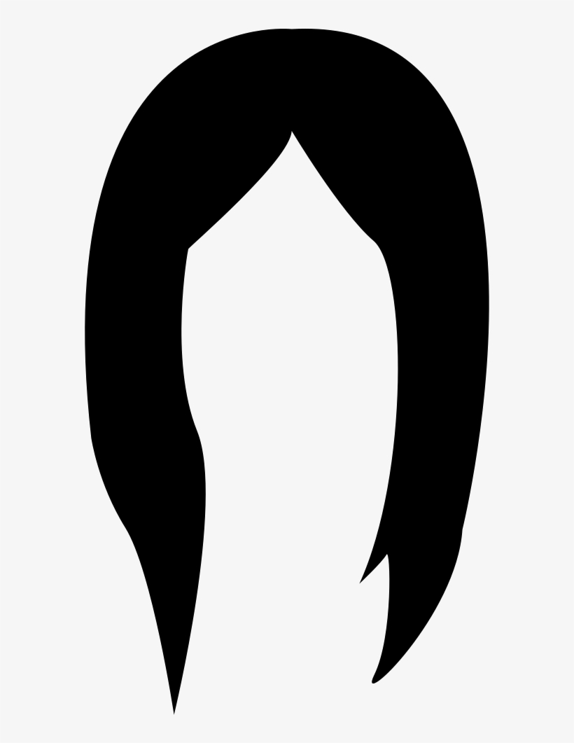 Hair Wig Long And Black Shape Comments - Free Transparent PNG Download ...