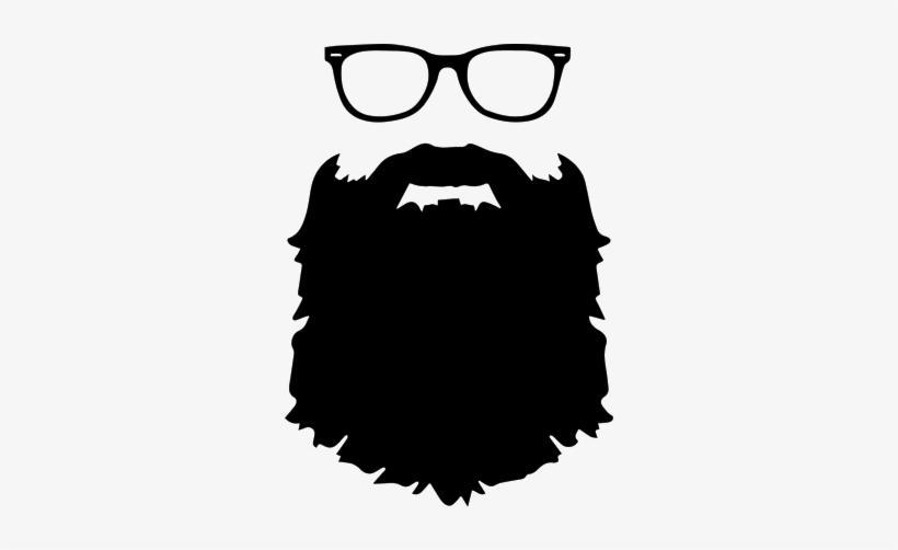 Beard barber logo in flat design on transparent background PNG - Similar PNG