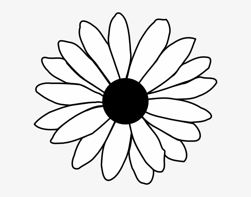 Flower Clipart Black And White Outline Outline Flower - vrogue.co