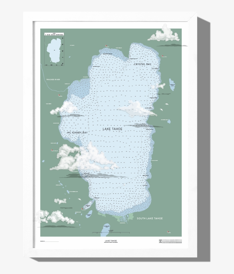 Lake Tahoe Nautical Map - Free Transparent PNG Download - PNGkey