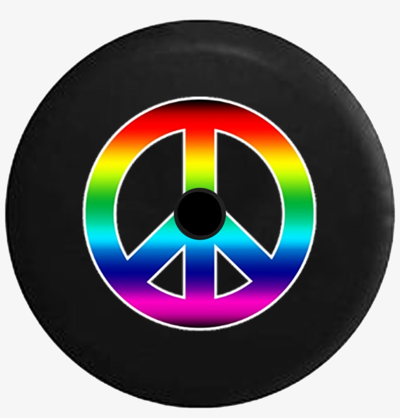 Jeep Wrangler Jl Backup Camera Day Rainbow Colorful - Peace Sign, transparent png #1687551