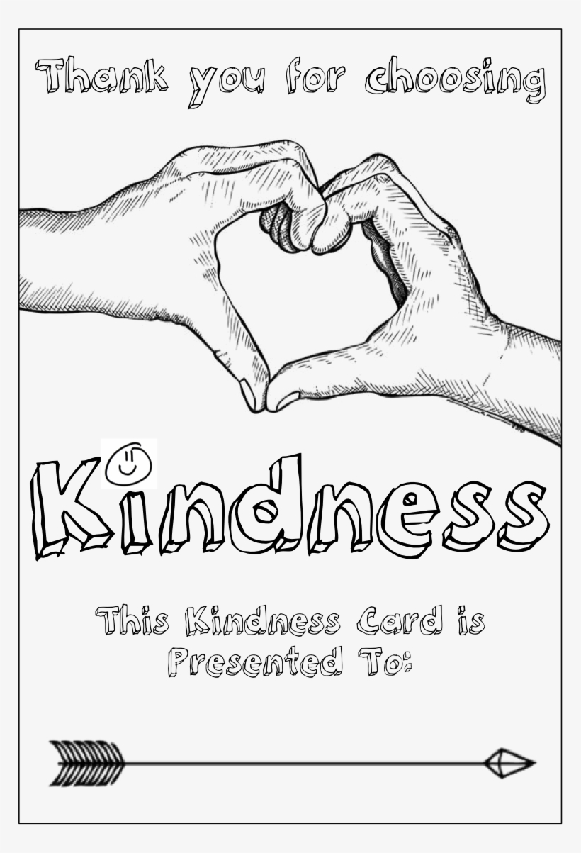 Kindness Card - Heart Hands Drawing, transparent png #1694731