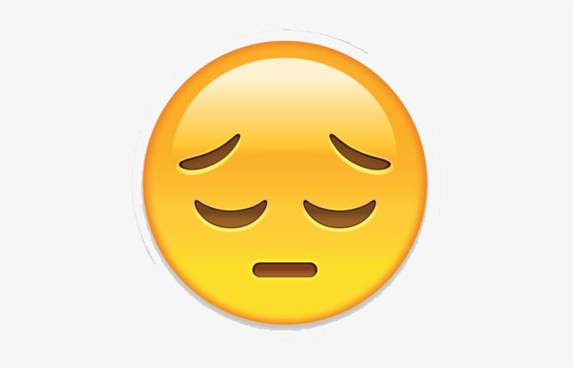 Sad Emoji Png Transparent Image - Sad Sticker For Whatsapp ...