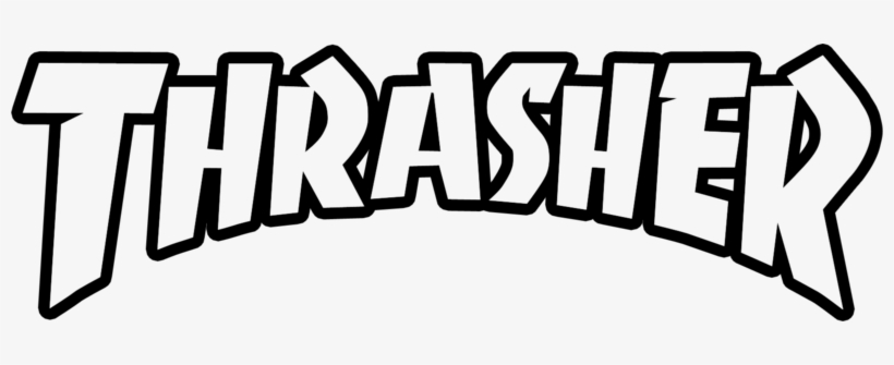 Skateboard Drawing Thrasher - Thrasher Logo White - Free Transparent ...