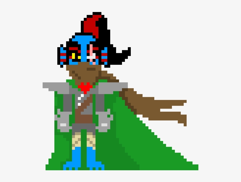 Watchtale Undyne Sprite Undyne From Undertale Free Transparent Png Download Pngkey