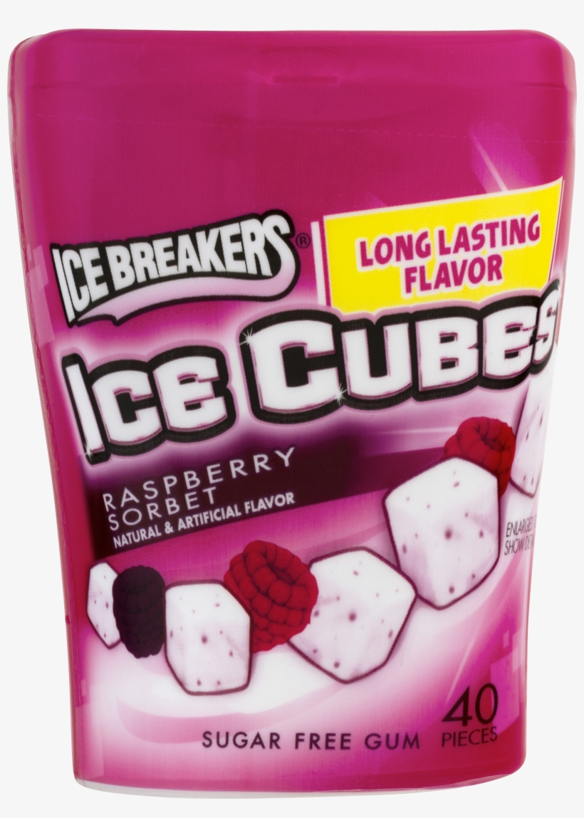 Ice Breakers Ice Cubes Sugar Free Gum Raspberry Sorbet - Ice Cubes Ice Breakers, transparent png #1709158