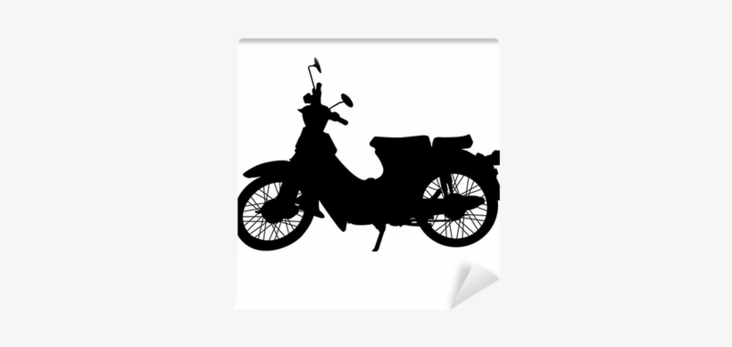 Vintage Motorcycle Silhouette Vector Wall Mural • Pixers® - Illustration, transparent png #1768918