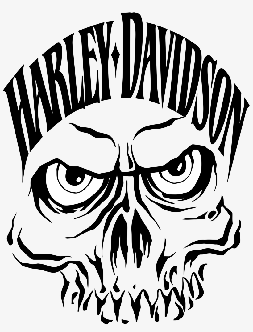 I Just Like The Simple Skull Face - Harley Davidson Skull Stencils ...