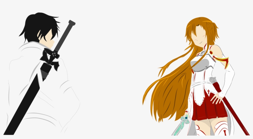 Kirito Asuna By Rori-san On Deviantart - Transparent Sword Art Online, transparent png #1798429