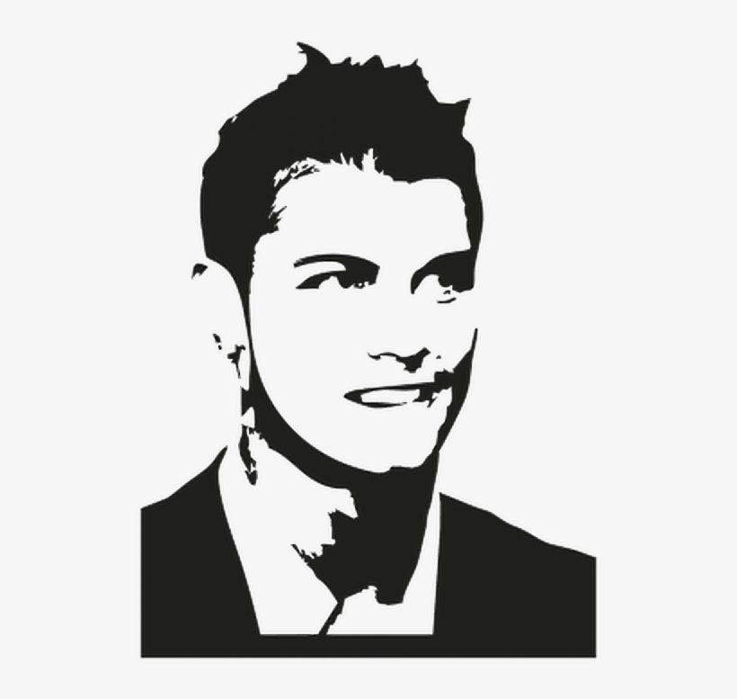 Cristiano Ronaldo Black and White Art Print by My Inspiration - Pixels