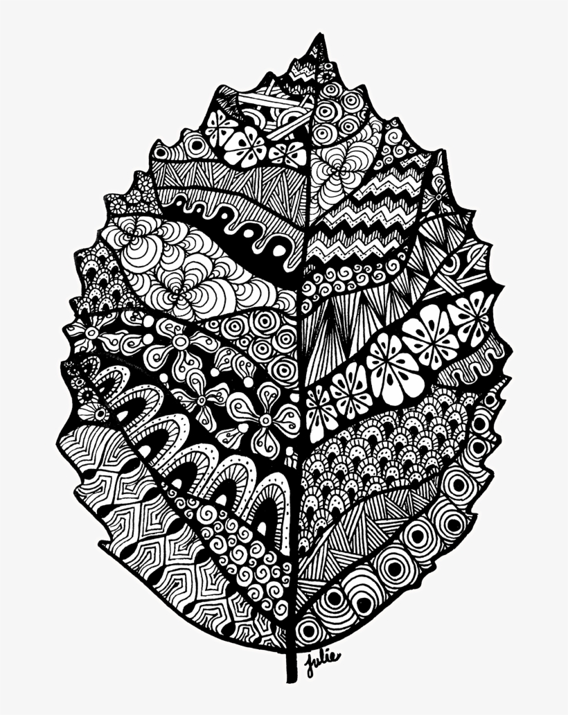 Vector Library Collection Of Free Chains Hand Download Leaf Zentangle Pattern Free Transparent Png Download Pngkey