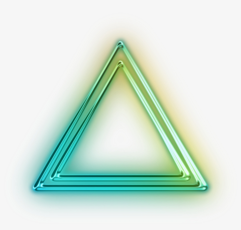 Neon Triangle Png - Triangle Png For Editing - Free Transparent PNG