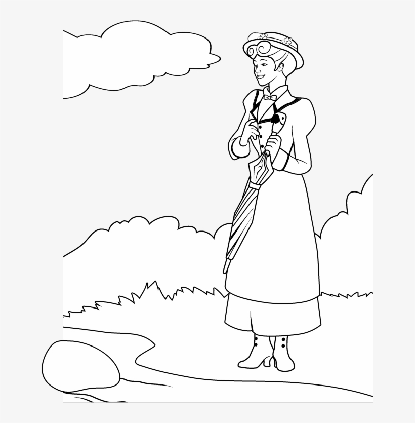 Download Free Coloring Page How To Draw Mary Poppins Julie Julie Andrews Coloring Pages Free Transparent Png Download Pngkey