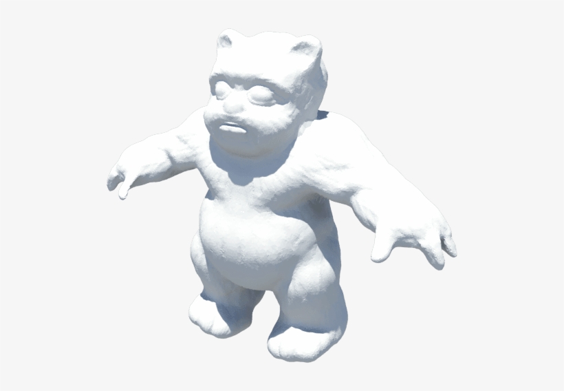 Started On Scultping The Body Of The Ewok To Get The - Sculpture, transparent png #1880626