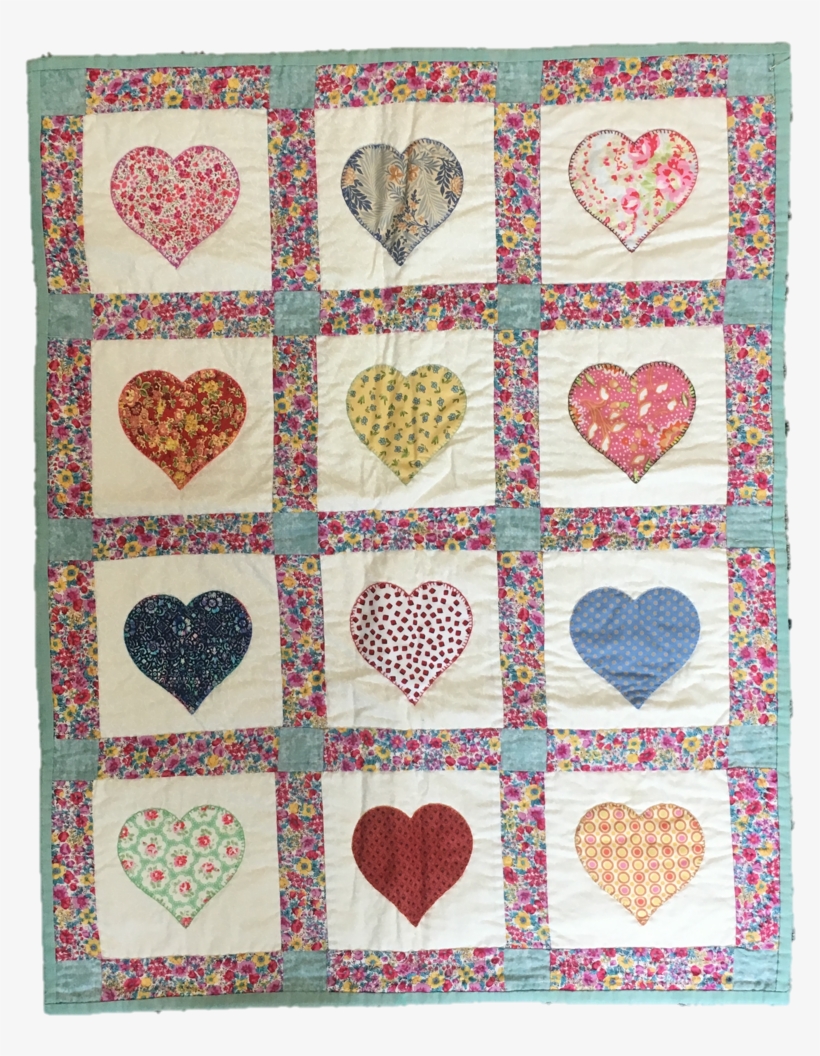 Premium Quilt - Pink Hearts - Free Transparent PNG Download - PNGkey