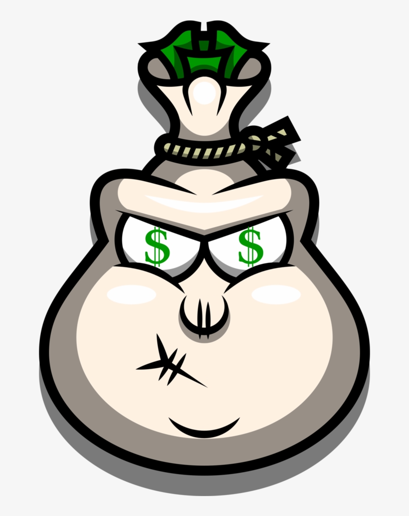 Cartoon Money Bag Png - Money Bag Cartoon Characters - Free Transparent