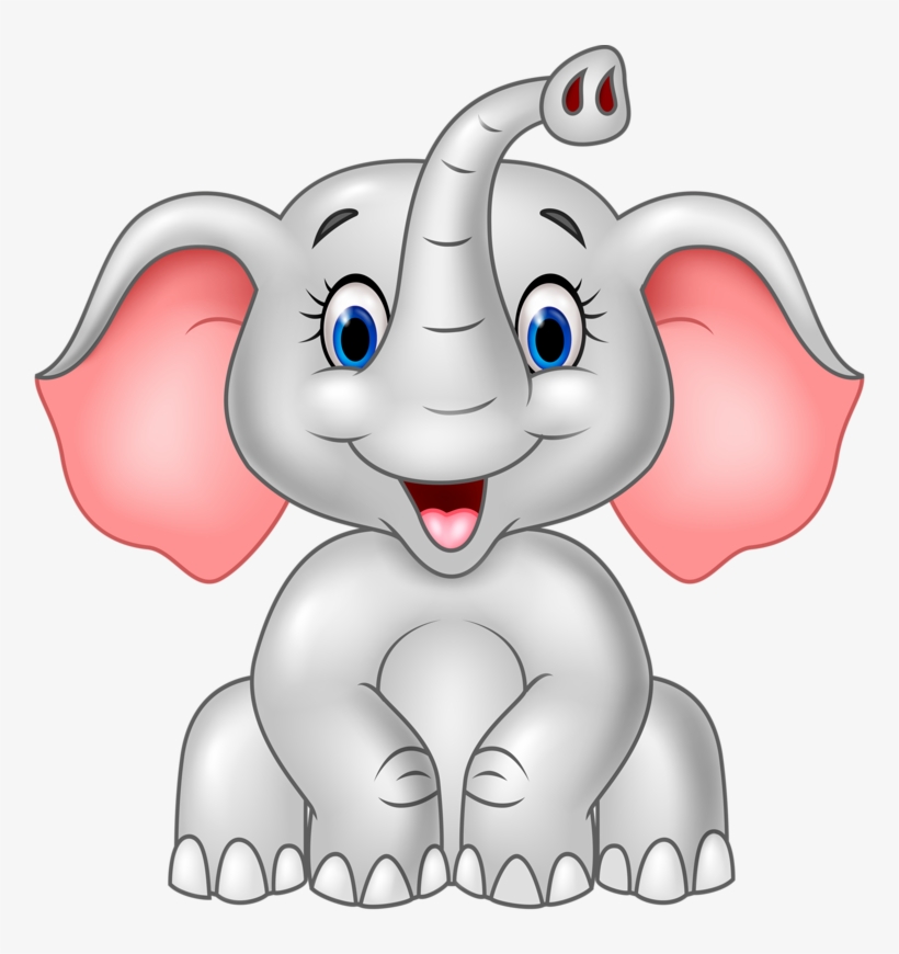 165 Preobrazovannyj Cute Baby Elephant Cartoon Free Transparent Png Download Pngkey