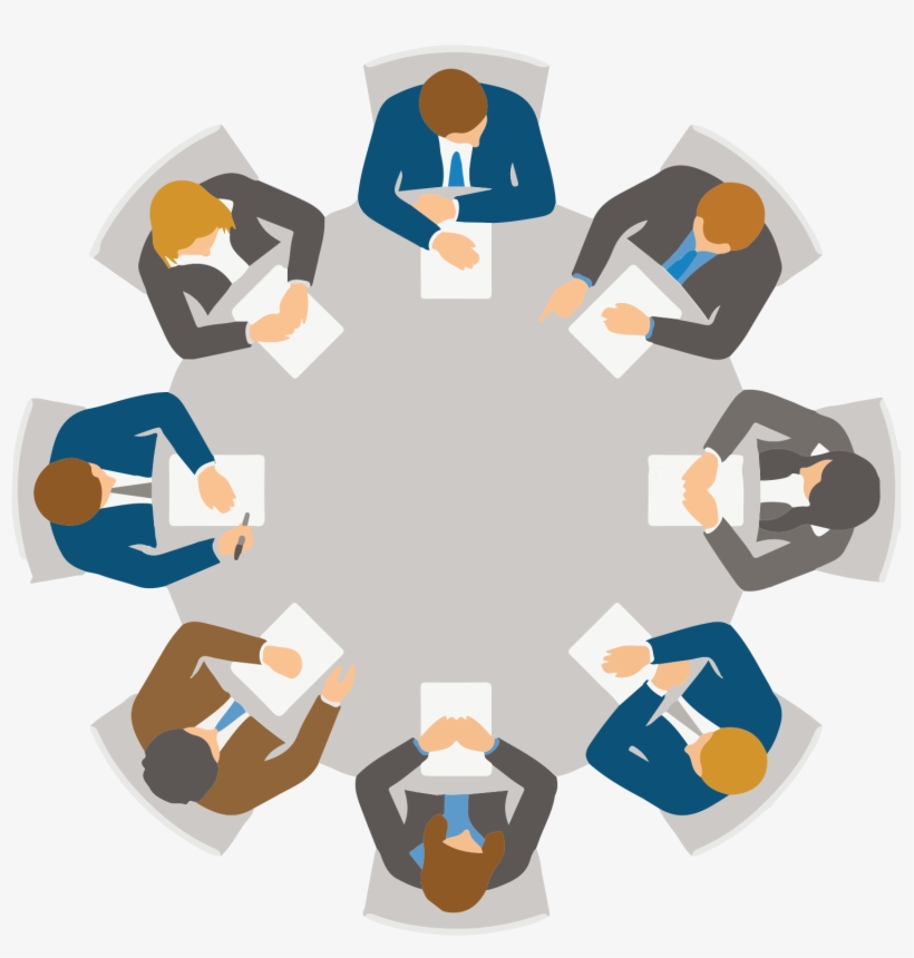 How To Get Sales And Marketing On The Same Page Clipart - Round Table Discussion Png, transparent png #1907140