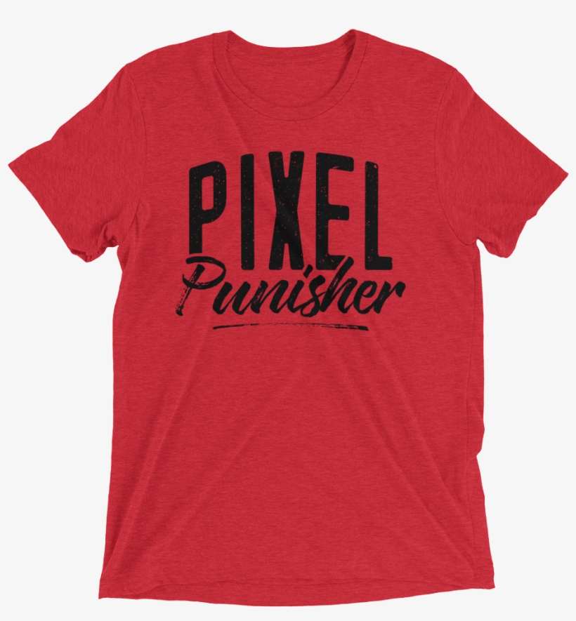 Men's Pixel Punisher Triblend, transparent png #1929707