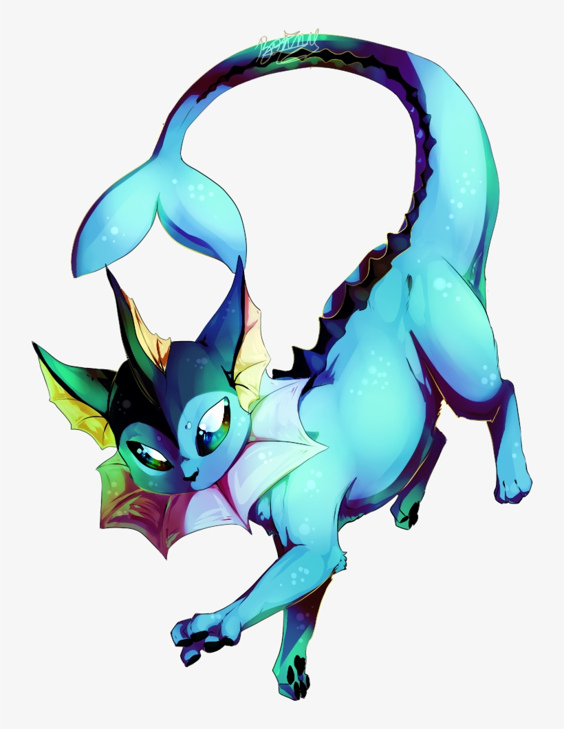 vaporeon digital art free transparent png download pngkey vaporeon digital art free