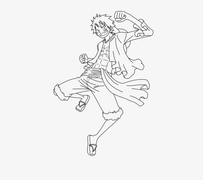 Monkey D Luffy Coloring Pages M7 Free Transparent Png Download Pngkey