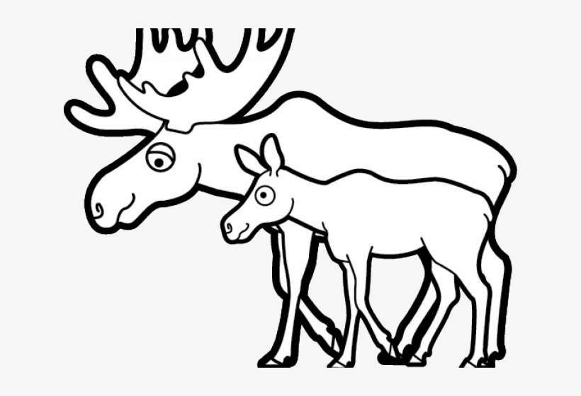 Moose Clipart Mascot Moose Clipart Black And White Free Transparent Png Download Pngkey