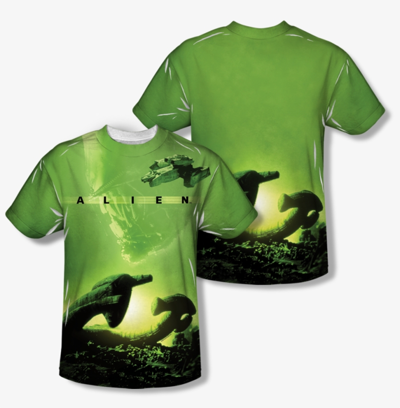 Alien™ Ship All Over T Shirt - Alien - Ship (front/back Print) T-shirt Size M, transparent png #1967331