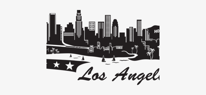 Los Angeles City Logo - Los Angeles Skyline Wall Decal, Sticker Mural 