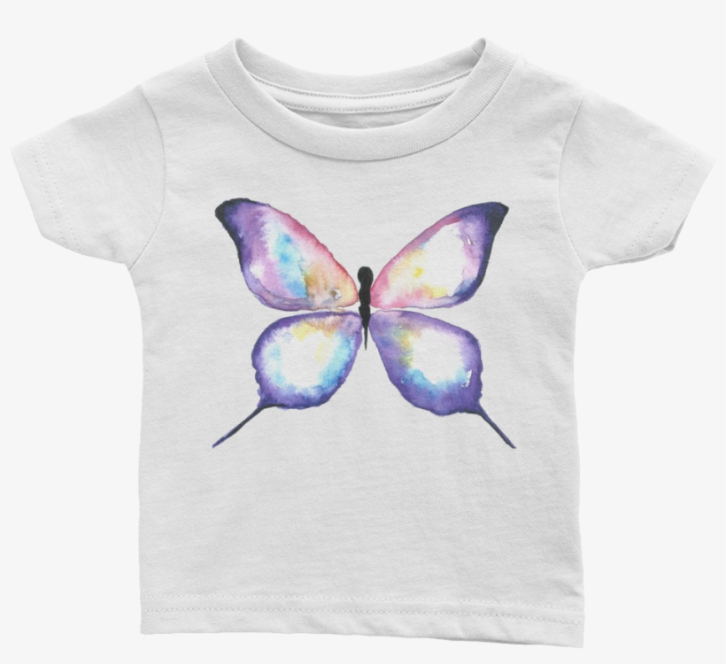 Lilac Watercolor Butterfly Infant Tee - Alarm Clock - Free Transparent ...