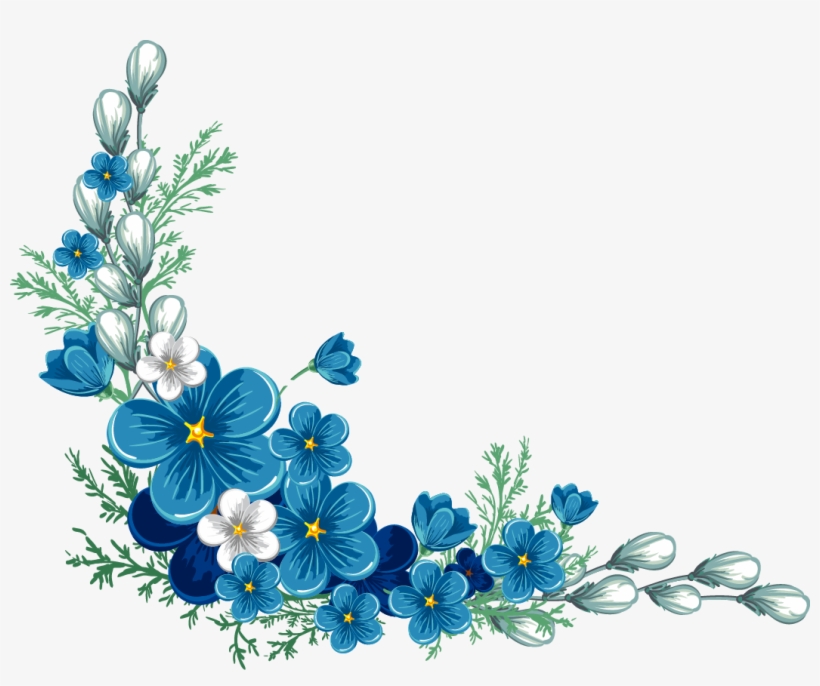 Royal Blue Flower Background