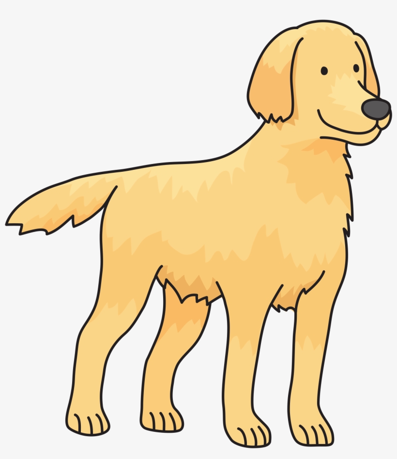 Onlinelabels Clip Art Dog Details Golden Retriever Easy Drawing