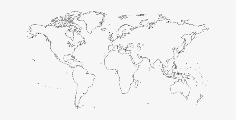 World Map Mapa Polityczna Border Black And White Blank World Map