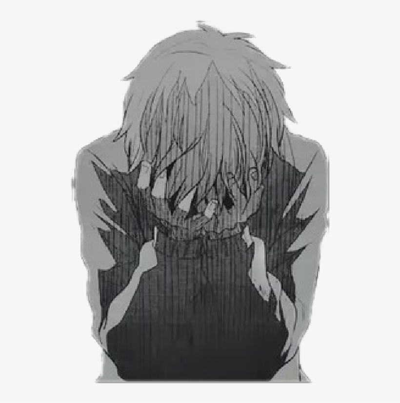 Anime Sticker Anime Sad Boy Free Transparent Png Download Pngkey
