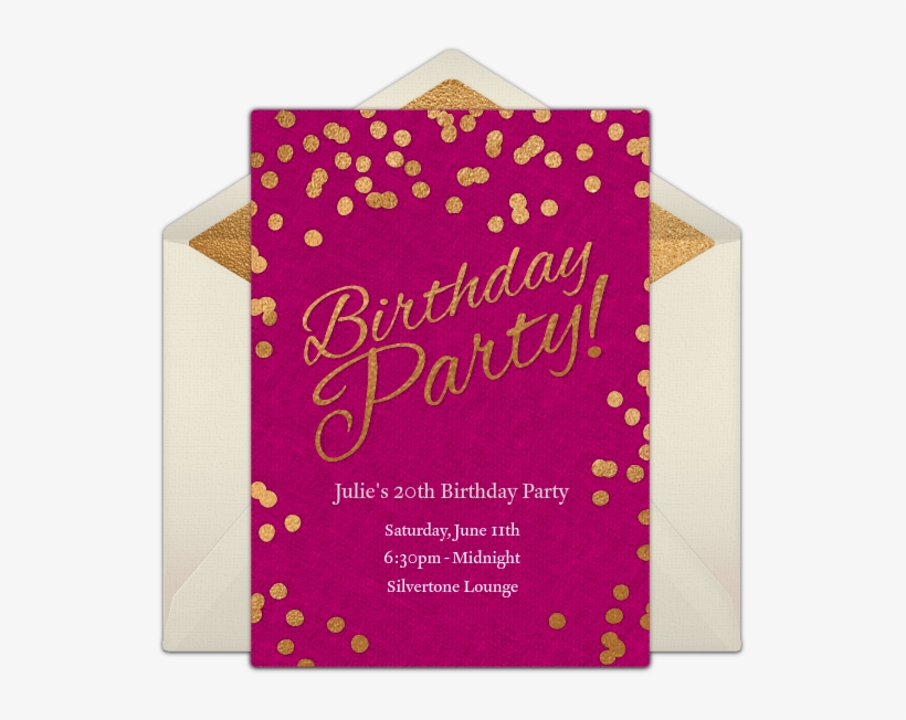 Birthday Party Dots Invitations - New Year, transparent png #2063382