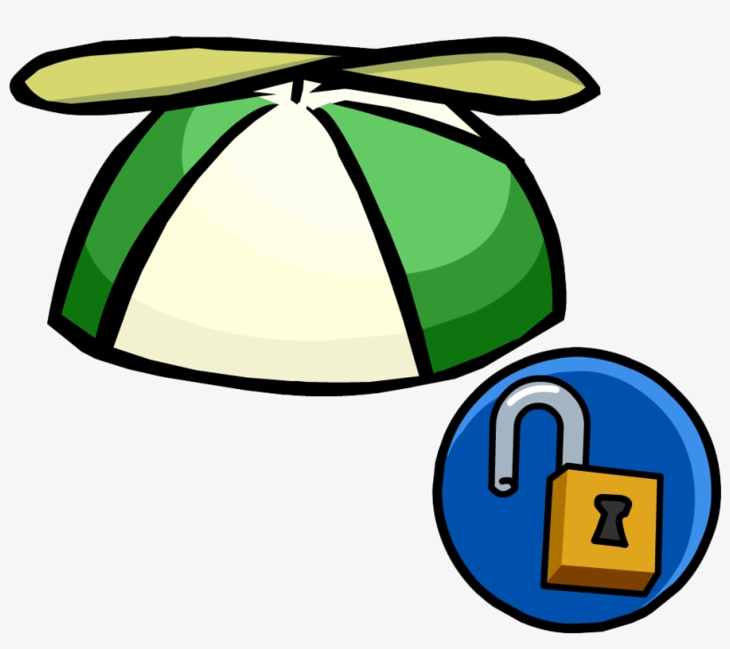 Green Propellor Cap Unlockable Icon - Club Penguin Hats - Free Transparent  PNG Download - PNGkey