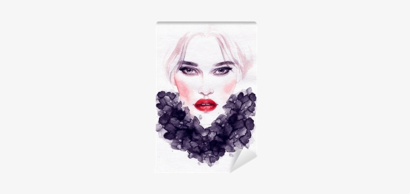 Beautiful Woman Face - Beautiful Woman In Watercolor, transparent png #214381