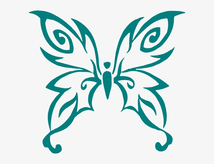 Download Teal Clip Art At Clker Com Vector - Butterfly With Cancer ...
