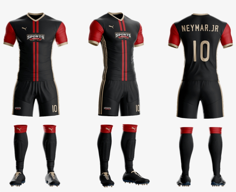 Download Goal Soccer Kit Jersey Uniform Template Psd - Mockup Uniforme Futebol Psd - Free Transparent PNG ...