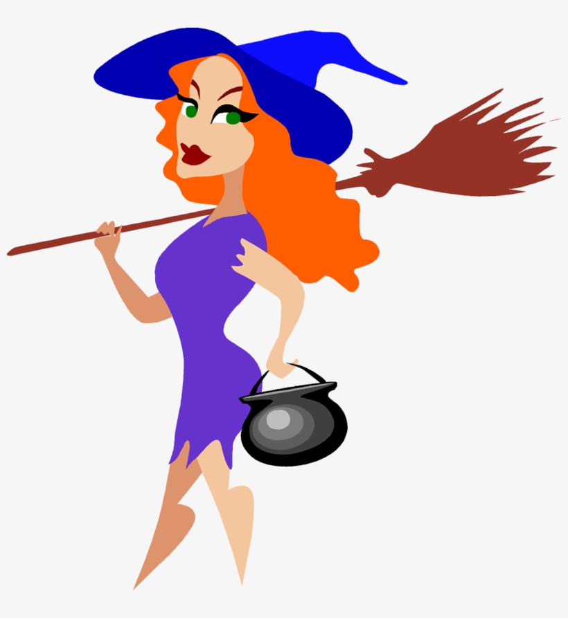 Purple Witch Broom - Sexy Witch Clip Art - Free Transparent PNG ...