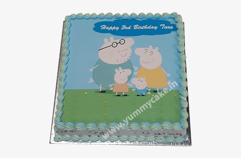 Peppa Pig Birthday Cake Free Transparent Png Download Pngkey