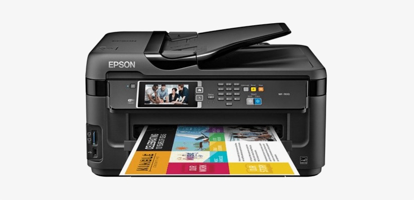 Colored Printer Png Pic - Epson Workforce 7610, transparent png #2183884