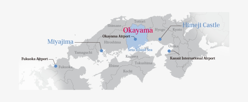 Greetings From The Governor Of Okayama Prefecture - Okayama Map, transparent png #2186881