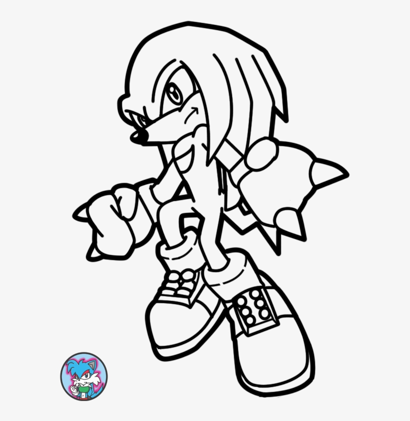 drawing knuckles coloring page  sonic the hedgehog coloring