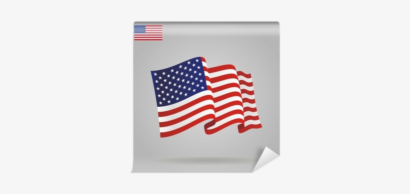 Flat And Waving American Flag - American Flag, transparent png #2228450