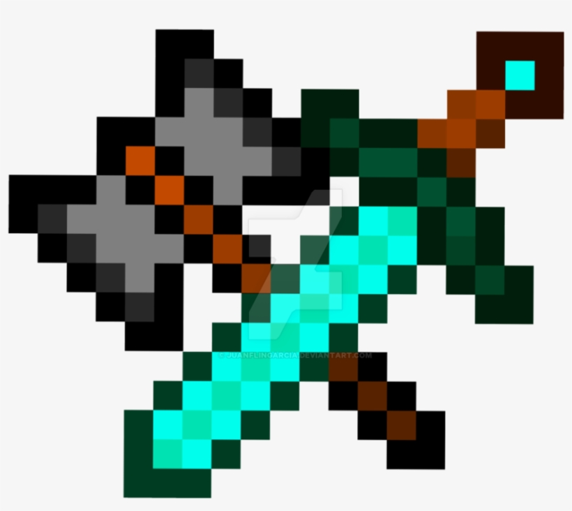 Espadas Minecraft Png Espada Y Hacha Minecraft Free