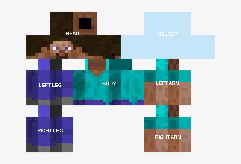 Source 17 Images Of Minecraft Skin Template Pixels Minecraft Skin Free Transparent PNG