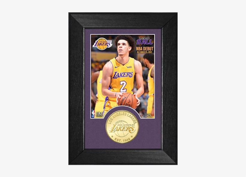Los Angeles Lakers Lonzo Ball Nba Debut Minted Coin - Logos And Uniforms Of The Los Angeles Lakers, transparent png #2264622